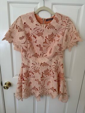 Lela Rose Blush Pink Top Size 6
